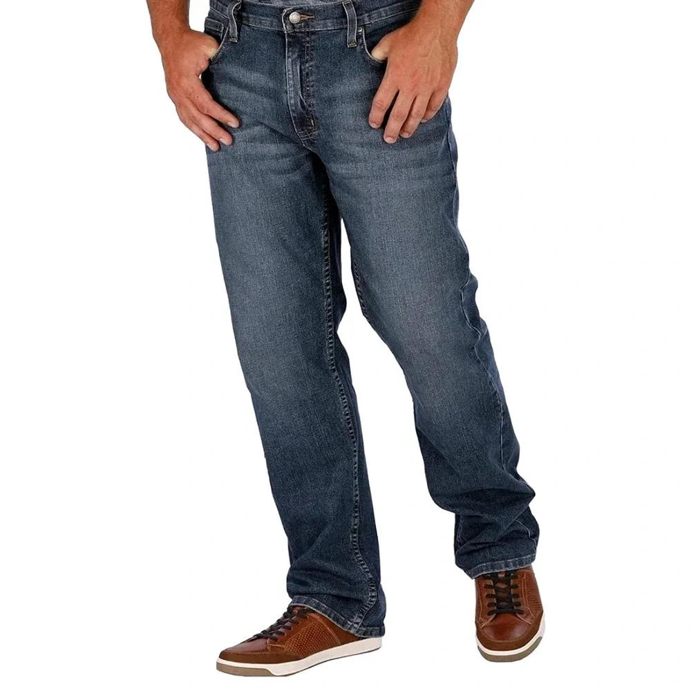George Men's Blue Medium Wash Flex Athletic Fit Jean Size 34 X 30 New